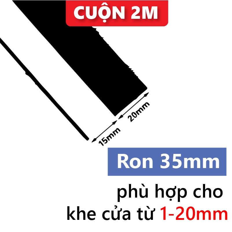 Thanh dán cửa chắn khe hở ⭐Ron cao su KINGRON chống côn trùng giữ nhiệt máy lạnh điều hòa size 253545mm