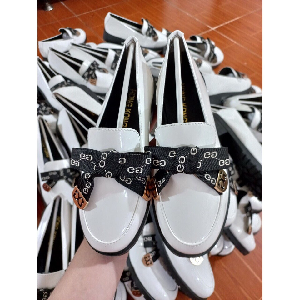 Giày cao gót bít mũi thắt nơ siêu xinh dễ phối đồ Mã GN ( from 1.5 lùi sz )