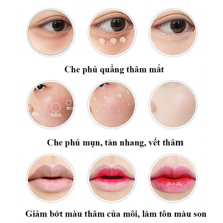 Kem Nền Trang Điểm Che Khuyết Điểm CC Concealer Sticks Làm Sáng Hồng Da Dưỡng Ẩm Lâu Trôi MS6007