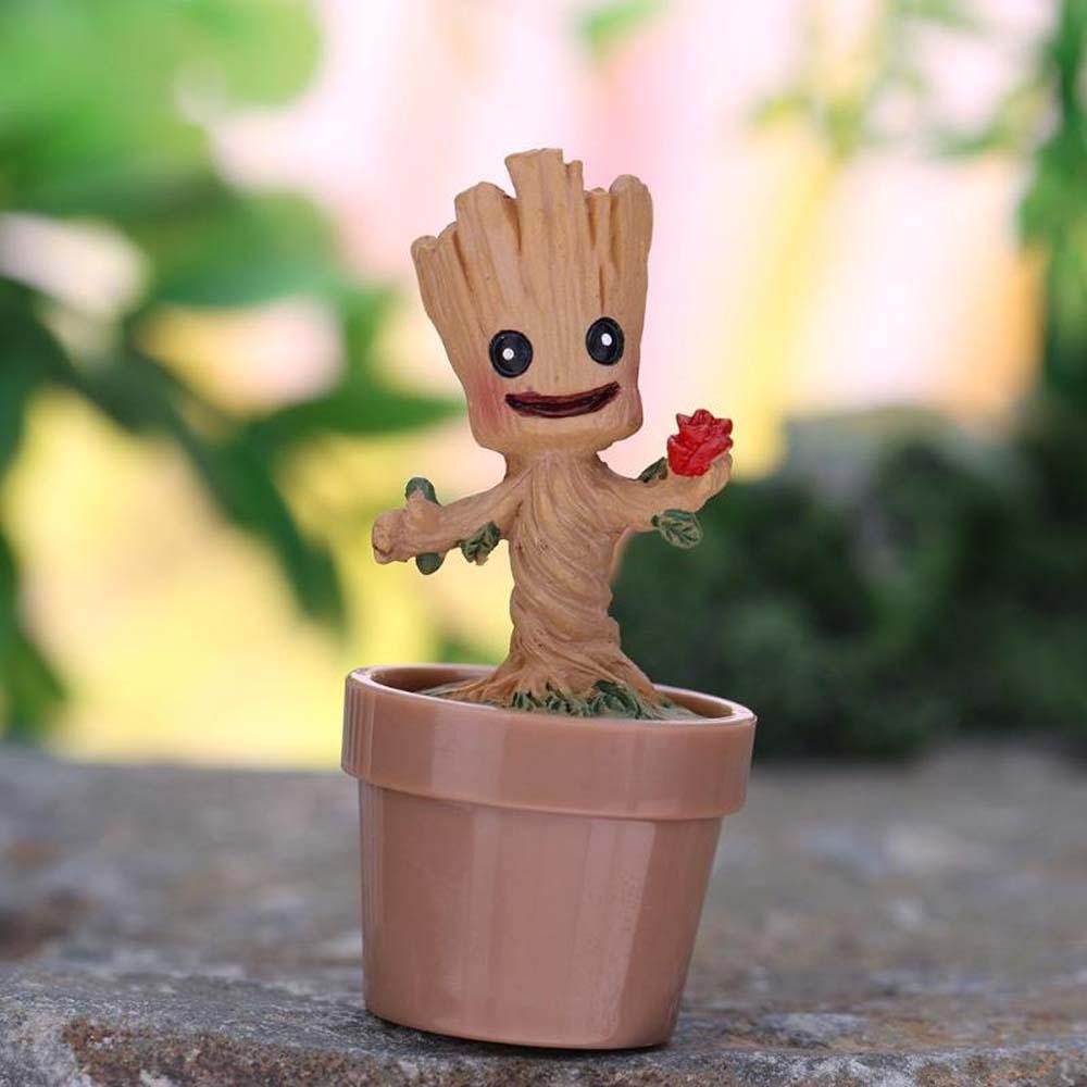 Mô Hình Nhân Vật Groot REBUY1 Mini DIY Bằng PVC Để Trang Trí