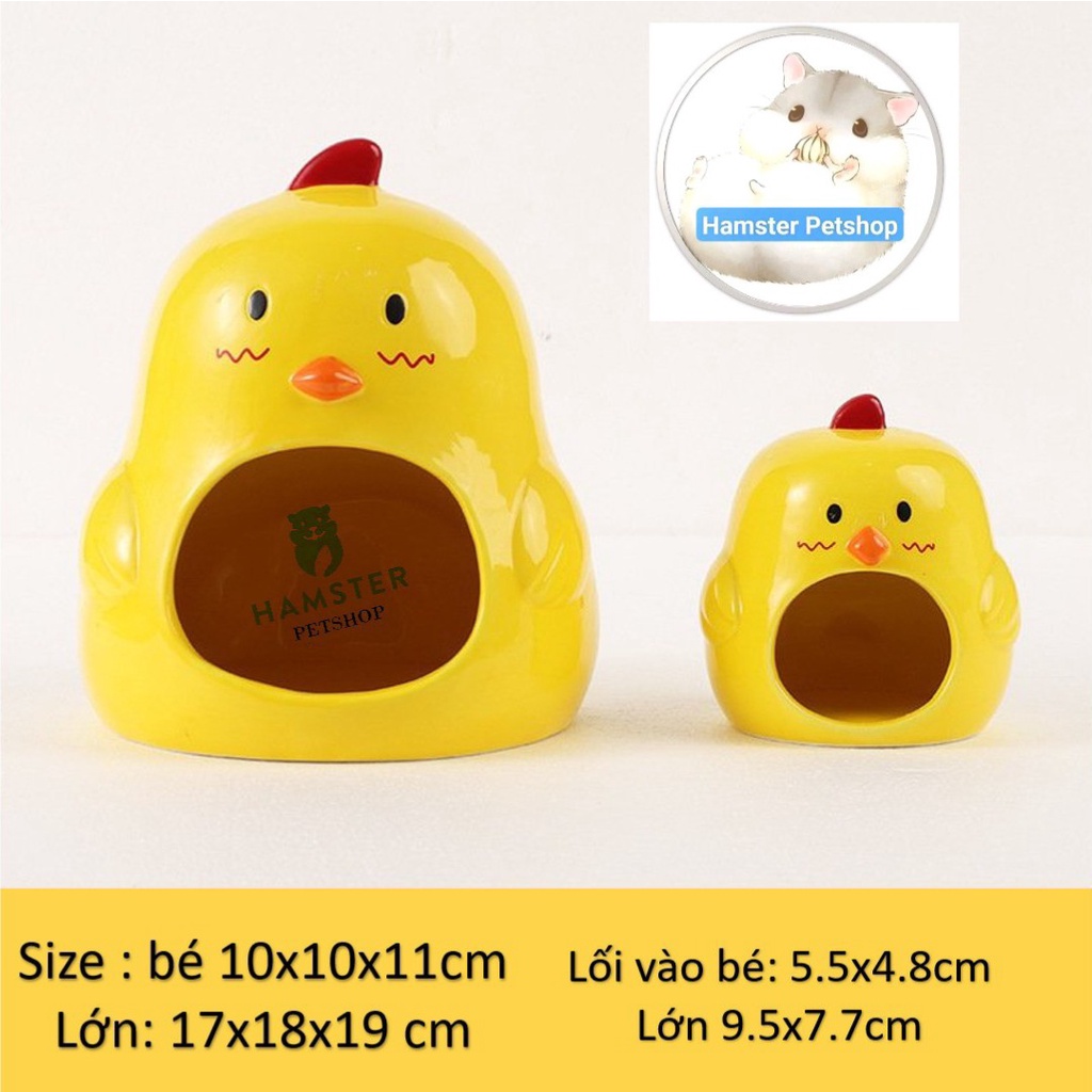 Nhà ngủ sứ gà cho Hamster, sóc, nhím