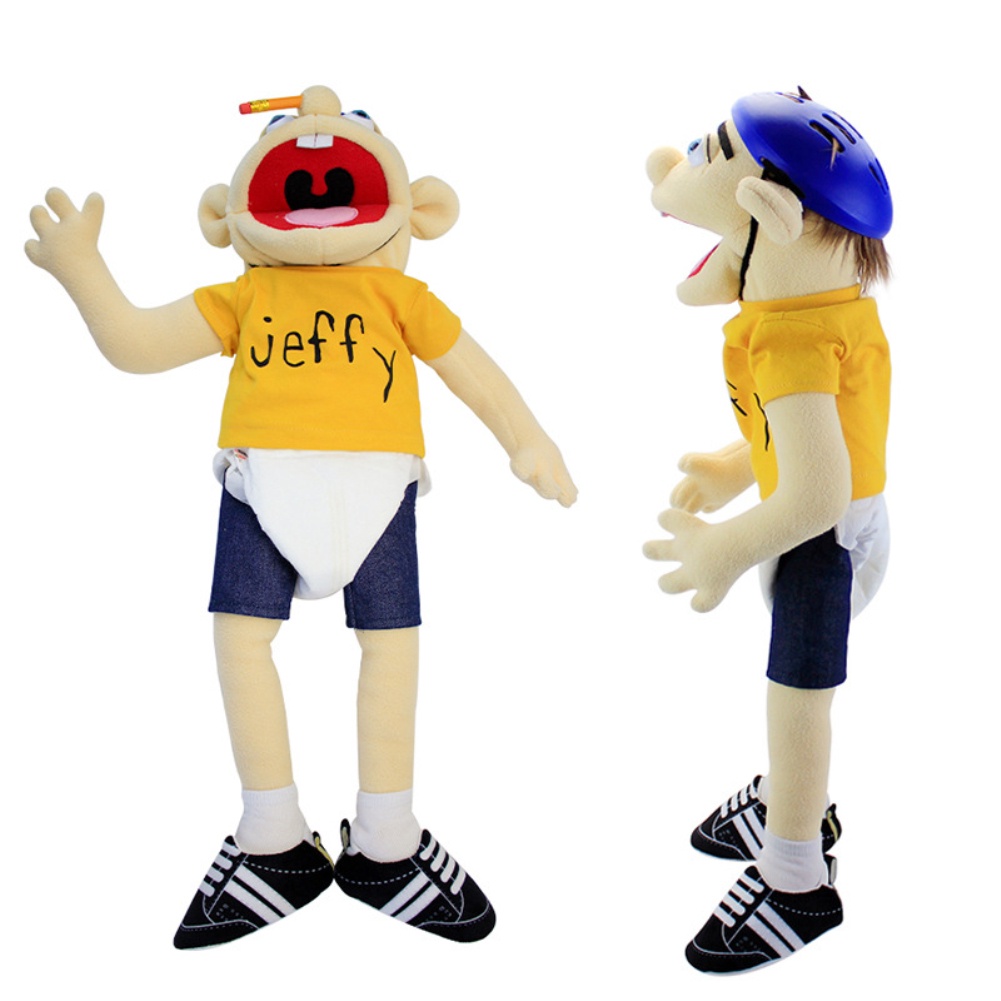 60 cm lớn vui nhộn jeffy cậu bé rối tay trẻ em cho huggy wuggy sang trọng búp bê mềm đạo cụ bữa tiệc giáng sinh quà tặng trẻ em