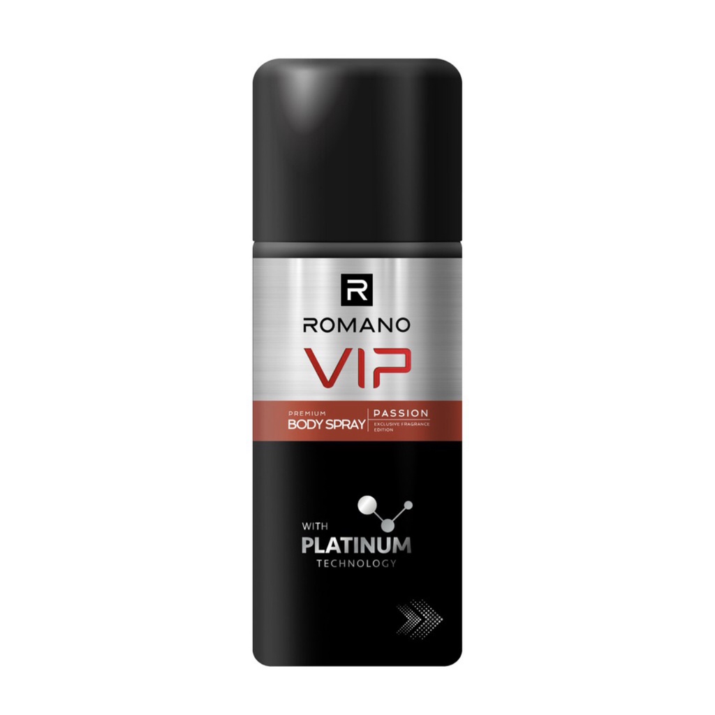 Combo Xịt Khử mùi toàn thân Romano Vip 150ml+Nước hoa bỏ túi Vip 18ml