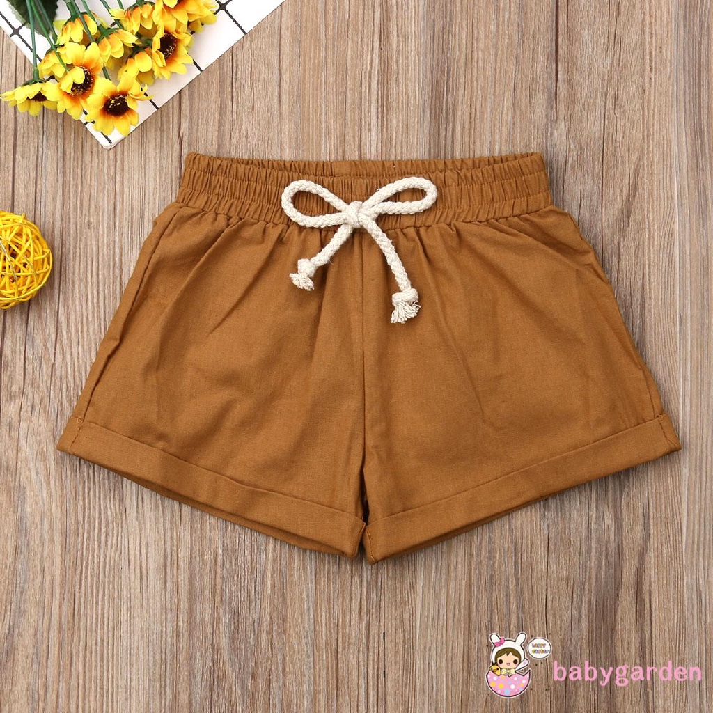 ღ♛ღUnisex Baby Cotton Shorts Drawstring PP Nappy Diaper Covers Bloomers Shorts