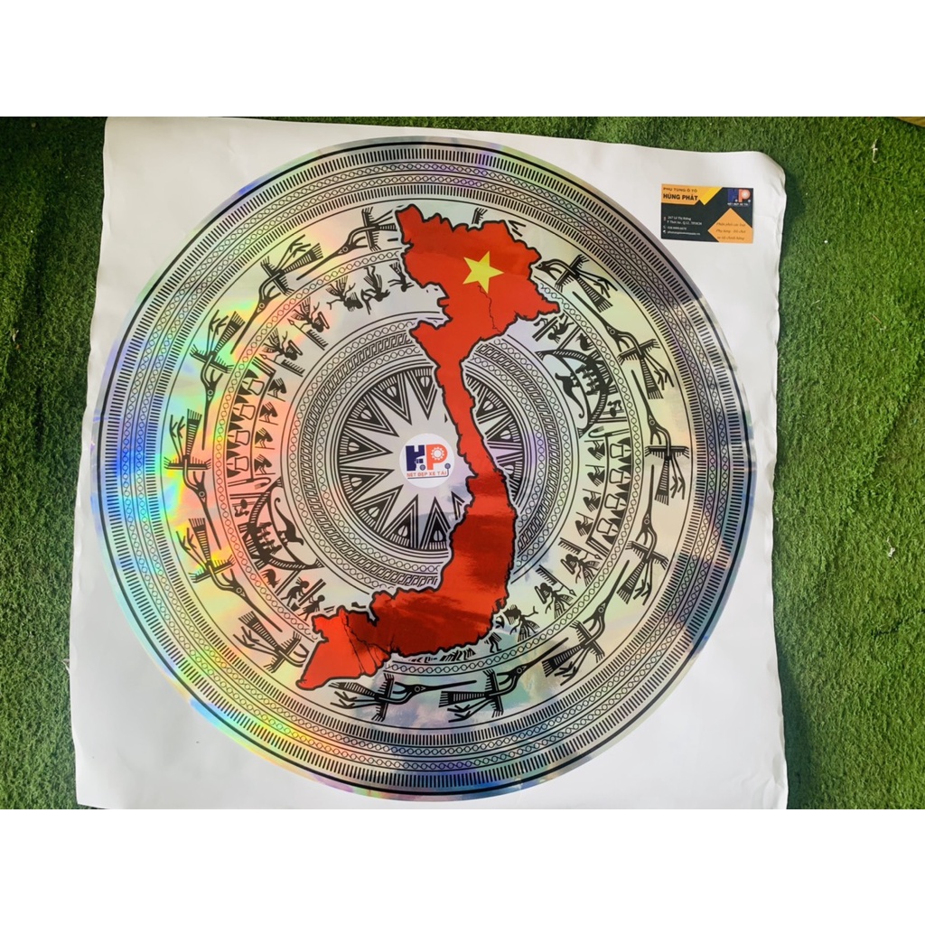 Tem xe tải  trống đồng  Việt Nam 7 màu siêu chất decal ô tô xe hơi siêu ngầu  kt20x20