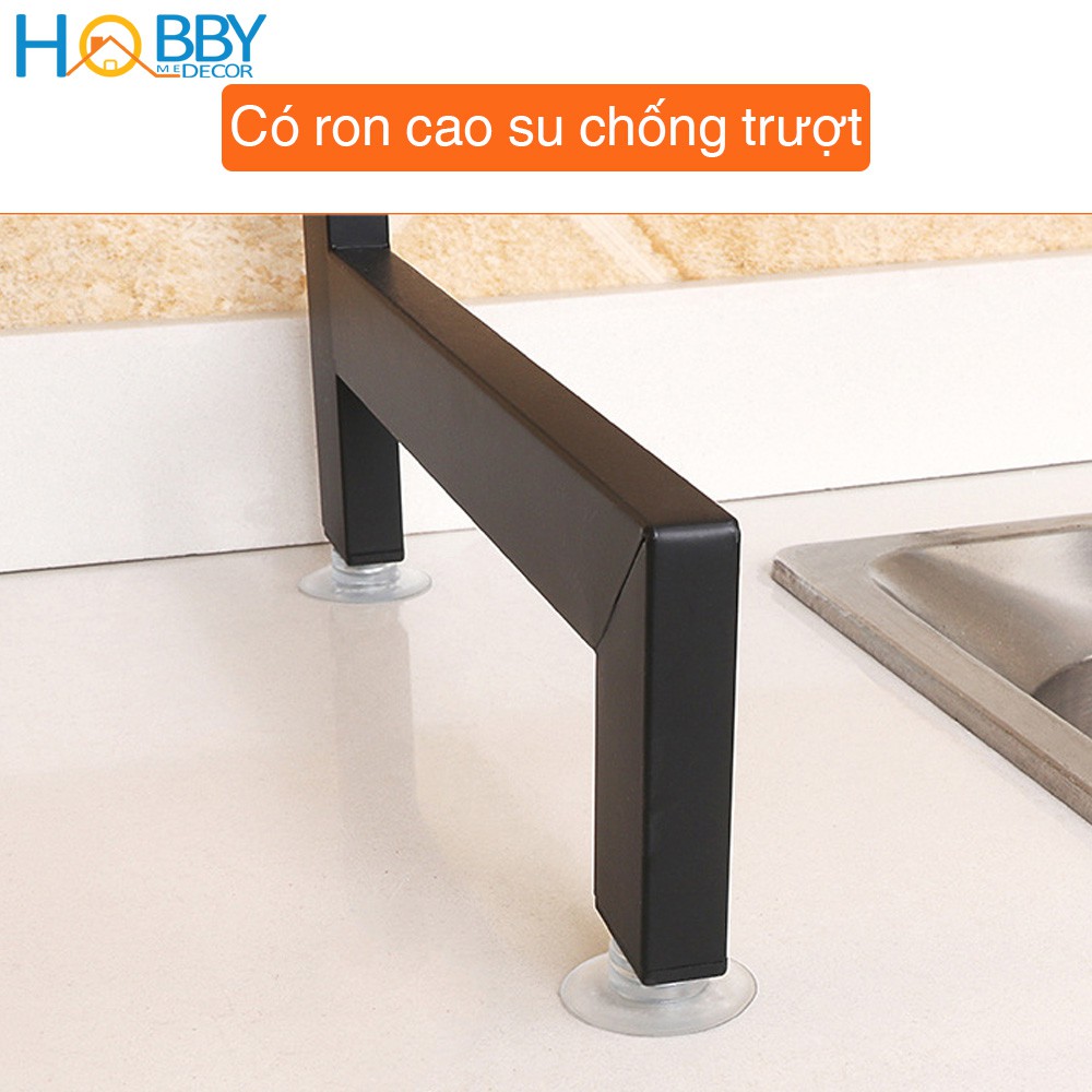 Kệ úp chén bát HOBBY Home Decor KSCD Inox đa năng - 5 ngăn - loại lớn cao cấp - bề ngang 92cm - có 2 màu sắc