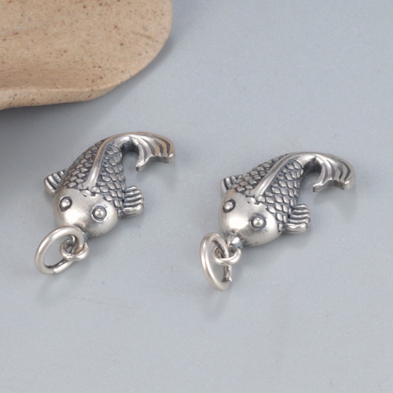 Charm 3D bạc treo con cá - MH791