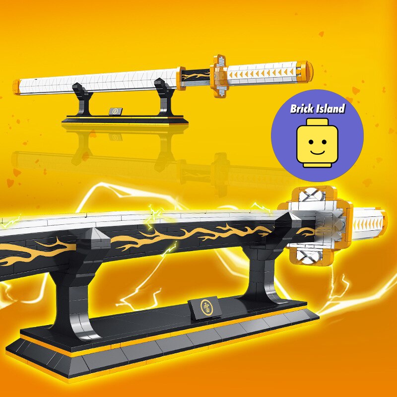 Đồ Chơi Lắp Ráp Mô Hình Thanh Kiếm Katana Nichirin Của Zenitsu Kimestu no Yaiba - Brick Island