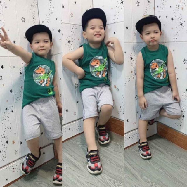 Bộ Carter ba lỗ xuất dư quần sọc thể thao