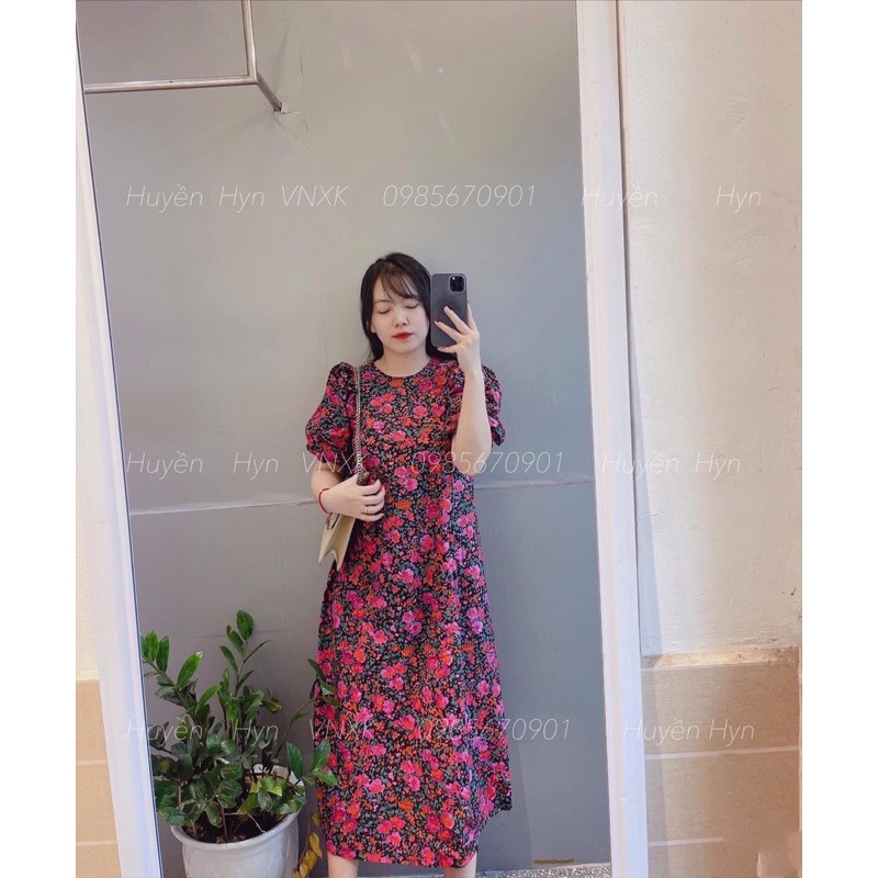 ⚡️BÁN SỈ⚡️Đầm hoa suông màu tín tay bồng