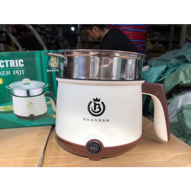 Ca Nấu Mì Mini Đa Năng Chống Dính Cao Cấp 2 Mức Nhiệt Shanban