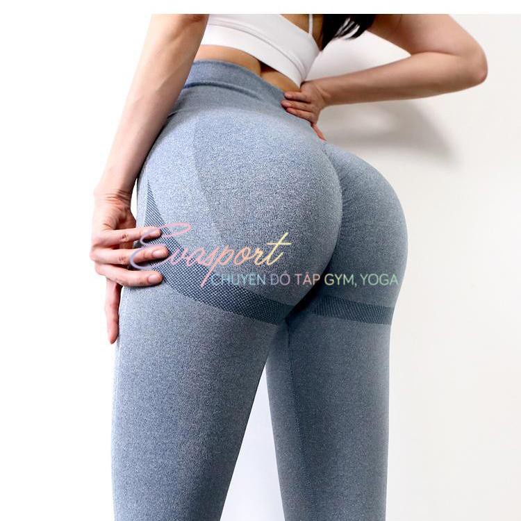 Quần tập gym legging cạp cao có chun mông, mặc ôm dáng, nâng mông, tập gym, yoga cao cấp