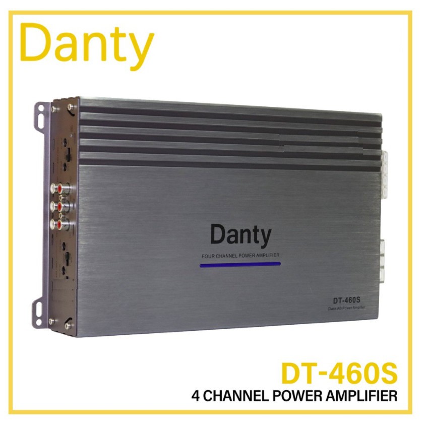 Âm li độ âm thanh ô tô DANTY DT-460S 4 kênh cổng đầu ra amplifier xe hơi