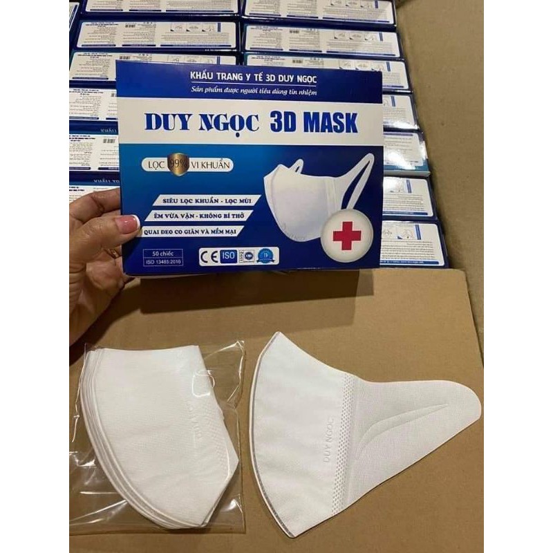 [Giá sỉ] Khẩu trang 3D mask hộp 50 chiếc siêu ôm sát, thoáng mát, không lem son | BigBuy360 - bigbuy360.vn