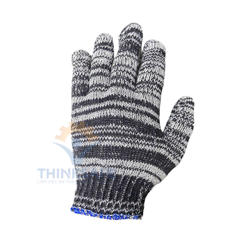Găng tay lao động sợi len Thinksafe, bao tay đa dụng, bảo vệ tay chống trơn trượt thao tác linh hoạt găng thoáng khí 80g