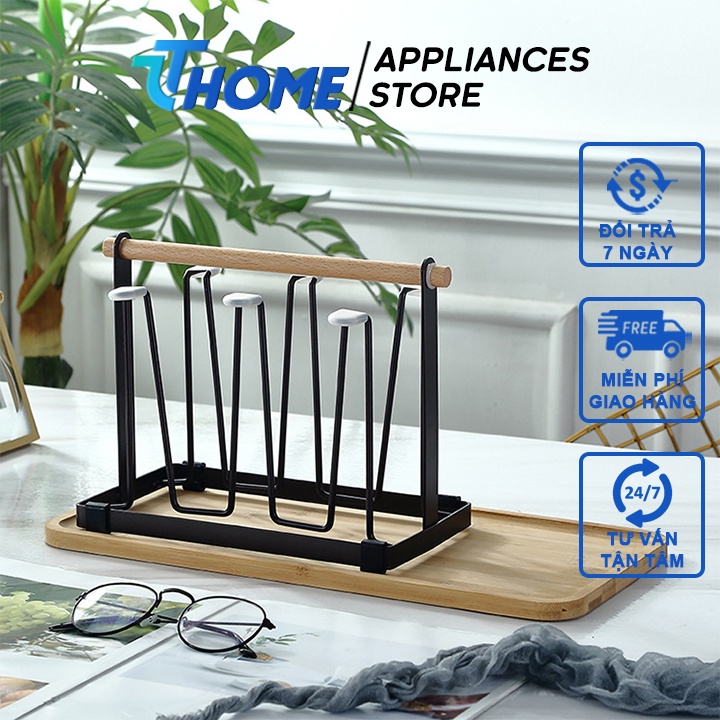 Khay úp cốc thông minh kèm khay hứng nước tiện dụng, giá úp cốc đa năng TT- HOME