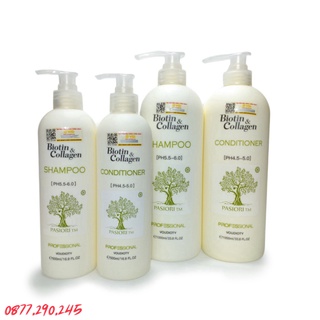 ⚡Chính Hãng⚡ Cặp Dầu Gội Xả Biotin Collagen Trắng 1000ml Mẫu Mới 2021 | Kích Thích Mọc Tóc, Ngừa Rụng, Phục Hồi Tóc Hư T