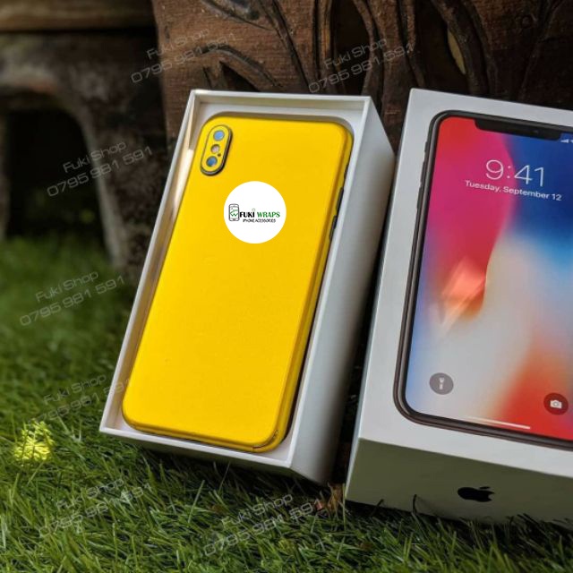 Tấm dán Skin Mặt sau Vàng Bóng Dành cho 5 6 7 6plus 7plus 8plus X XR XSMAX 11 PRO MAX 12 PRO MAX