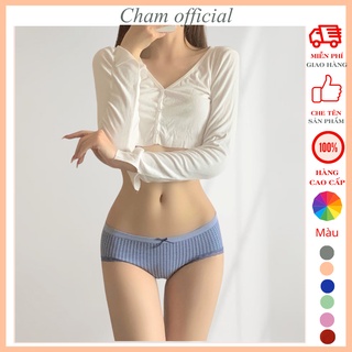 Quần Lót Nữ cotton CharmAiry quần sịp nữ Dệt Kim Kẻ Caro