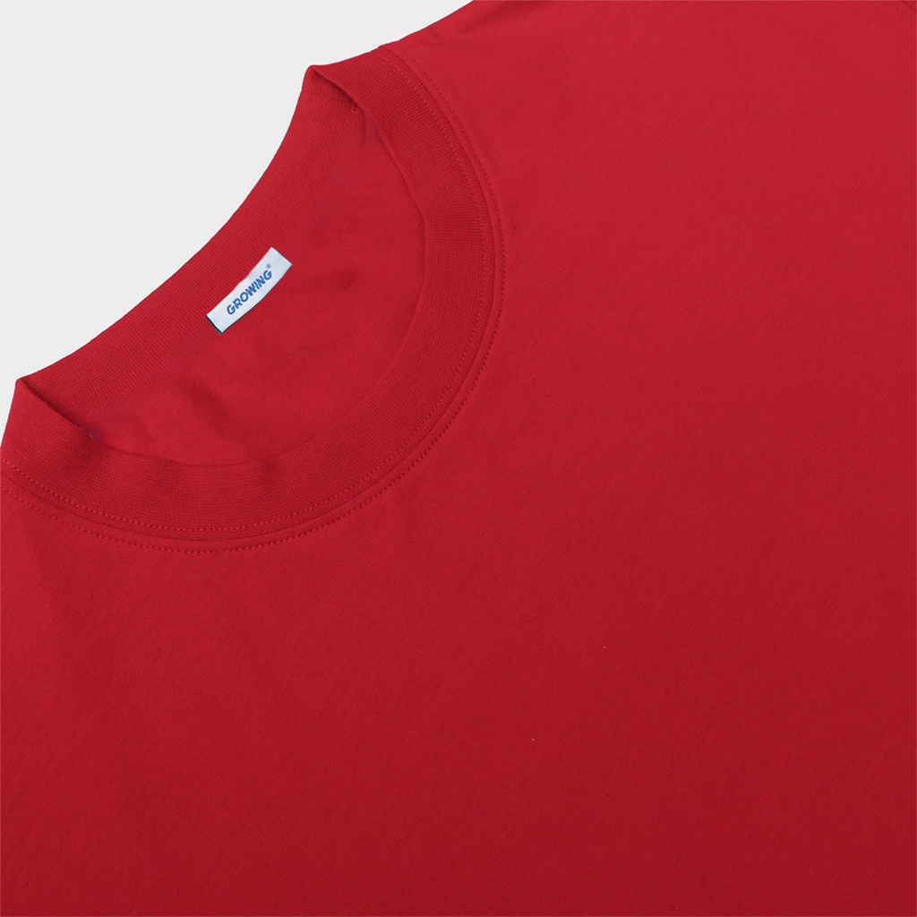 Áo ThunTay Lỡ Form Rộng Unisex Đỏ Trơn Áo Phông Form Rộng Thời Trang Hàn Quốc Trơn Rễ Phối Đồ  VT9 GROWING
