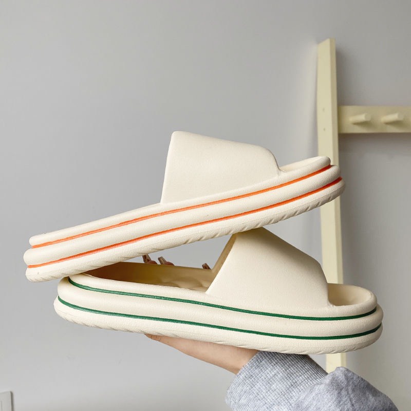 [Có video] Dép bánh mì kẻ đế Nam Nữ siêu êm