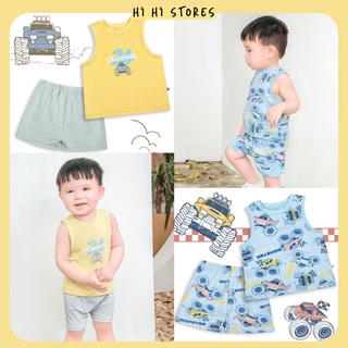 Chaang bộ cộc ba lỗ cotton mùa hè cho bé Active SS2022D05