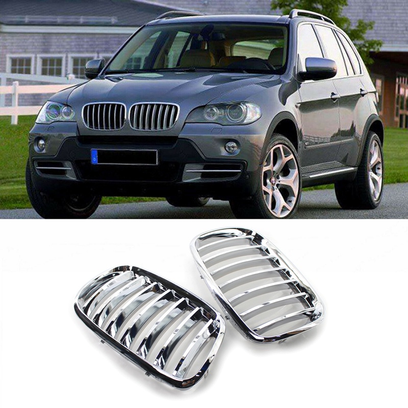 Lưới tản nhiệt bằng chrome X5 X6 cho xe hơi -BMW X5 E70 X6 E71 2007-2013 51137157687 51137157688
