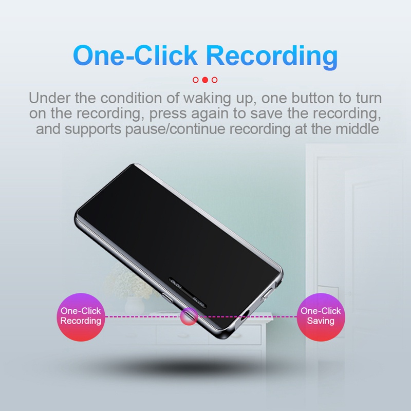 Recorder Professional HD Noise Reduction Voice Recorder Lossless HIFI Player FM Transmitter MP3 Bluetooth Ebook 8GB
