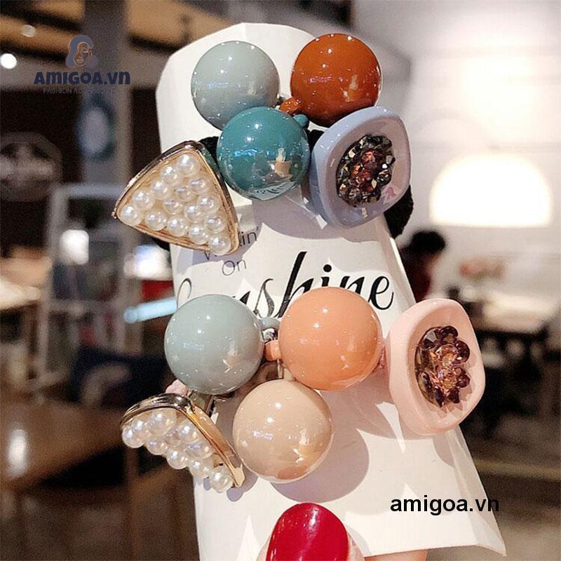 ✨✨Dây Buộc Tóc / Cột Tóc Hình Bông Hoa Đính Hạt