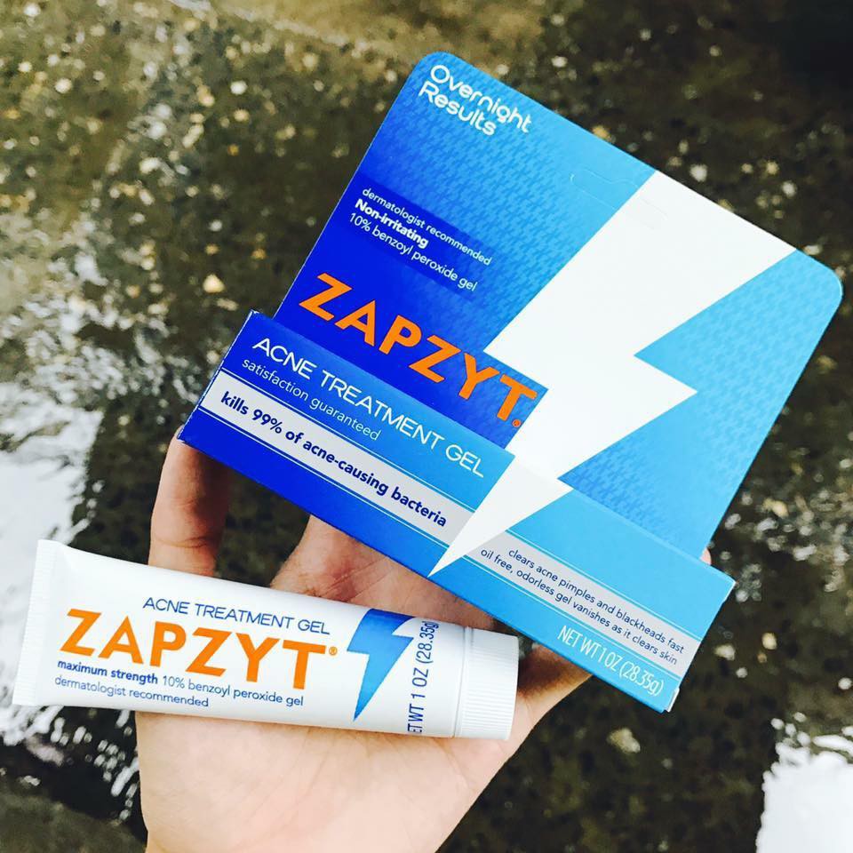 Kem giảm Mụn Zapzyt Maximum Strength 10% Benzoyl Peroxide Acne Treatment Gel