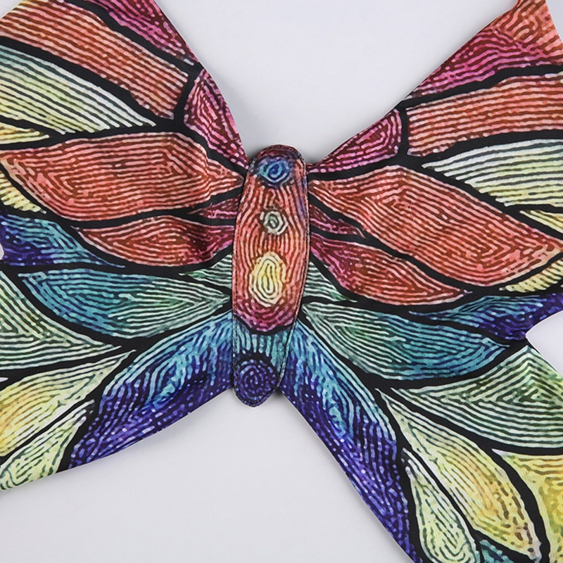 Brroa Áo Croptop Không Tay Hở Lưng Họa Tiết Sọc Cầu Vồng Nhiều Màu Sắc Phong Cách Harajuku Gợi Cảm Mùa Hè Cho Nữ