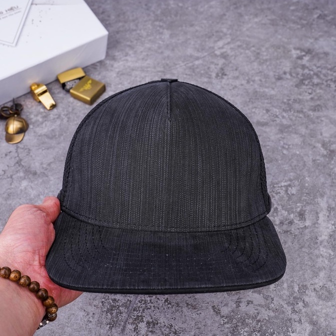 Nón Sơn snapback chính hãng dành cho nam chất liệu vải jean phối lưới cao cấp MC249B  - Hùng Nón Hiệu