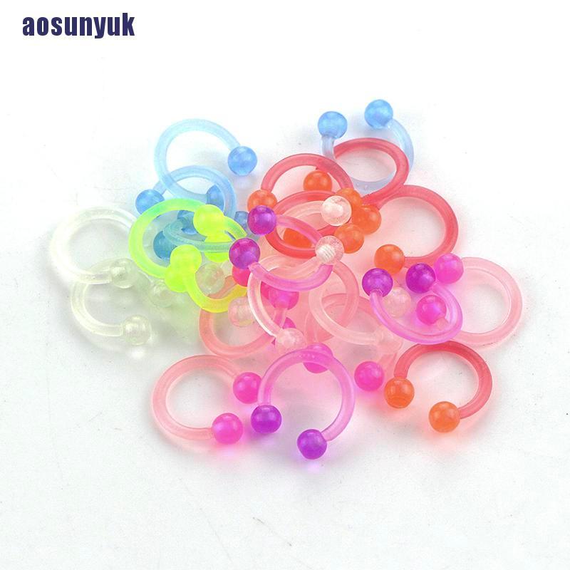 (Hàng Mới Về) Set Khuyên Mũi / Môi / Tai Bằng Nhựa Acrylic Phát Quang Độc Đáo | BigBuy360 - bigbuy360.vn