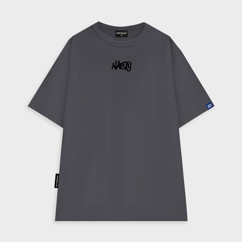 Áo Thun All The Basic - In Nổi - Nasty collection - Xám - vải 240g