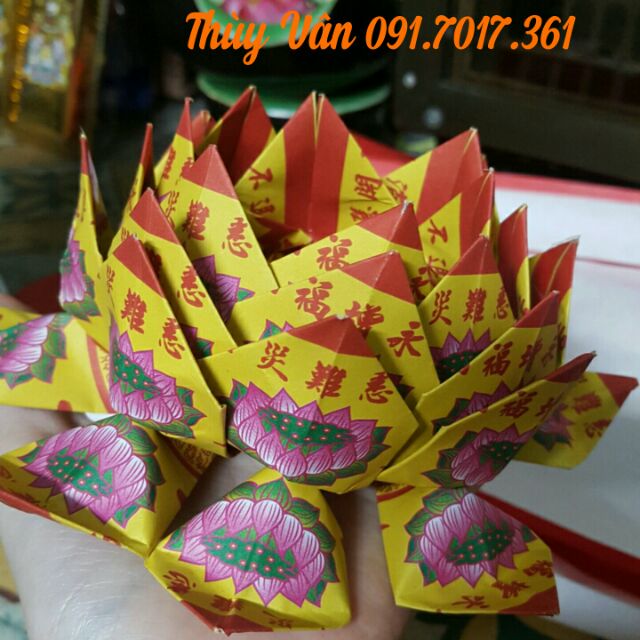 HOA SEN GIẤY CÚNG DƯỜNG