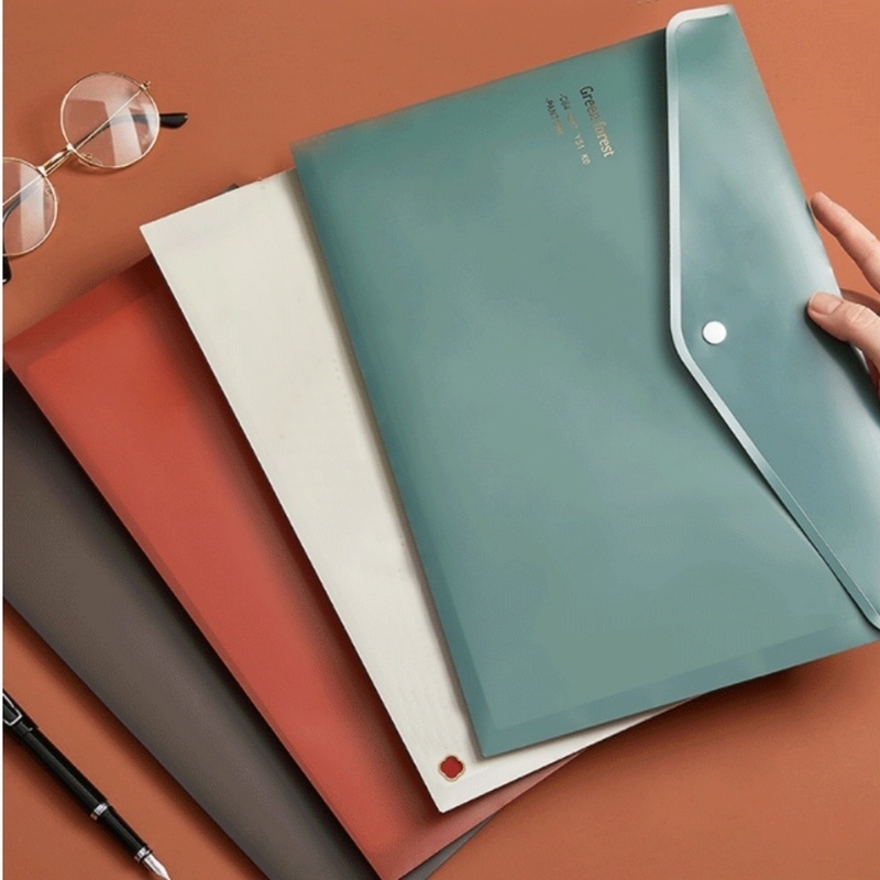 1 túi đựng tài liệu bằng PP chống thấm nước có nút bấm khổ A4