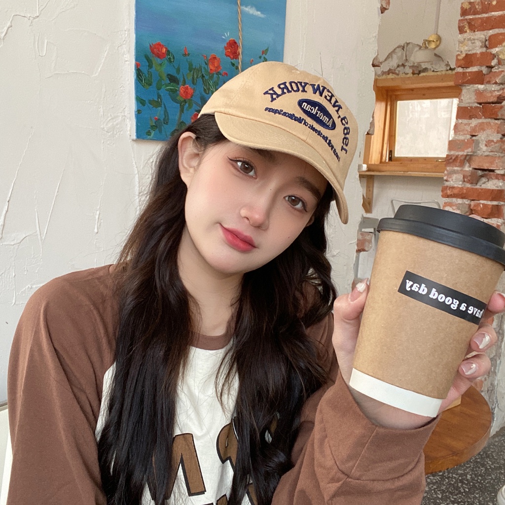 Mũ Lưỡi Trai Mềm Thêu Chữ Phong Cách Hàn Quốc