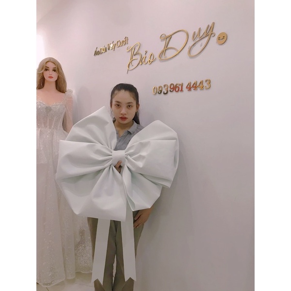 Nơ siêu to chụp ảnh quà tặng trang trí xe chụp ảnh cưới