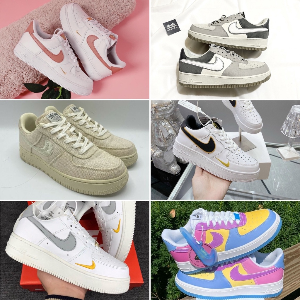 Giày thể thao AF1 tổng hợp, Giày Air force 1 các phiên bản đặc biêt phối đồ siêu xinh mới nhất 2022 Full box tặng dây