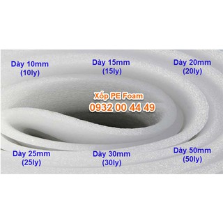 Cuộn Mút PE Foam Dày 10mm Dài 20m Gói Hàng