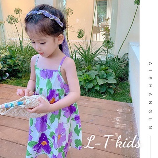 Vay29 - váy bé gái, váy hoa 2 dây cho bé gái từ 8-21kg