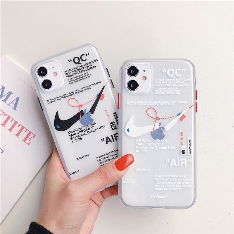 Famous Fashion Joint Brand Nikc Transparent Case IPhone 7 8 Plus SE 2020 Couples Phone Cover IPhone 12 pro max 12Mini Lens protection Popular Soft Casing IPhone 11 Pro Max X XR XS MAX