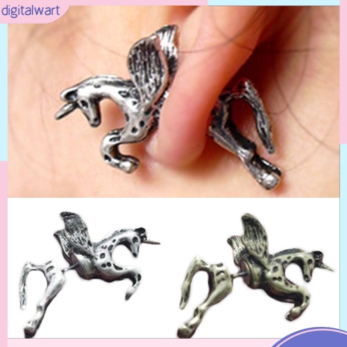 Khuyên tai hình ngựa kì lân cánh độc đáo