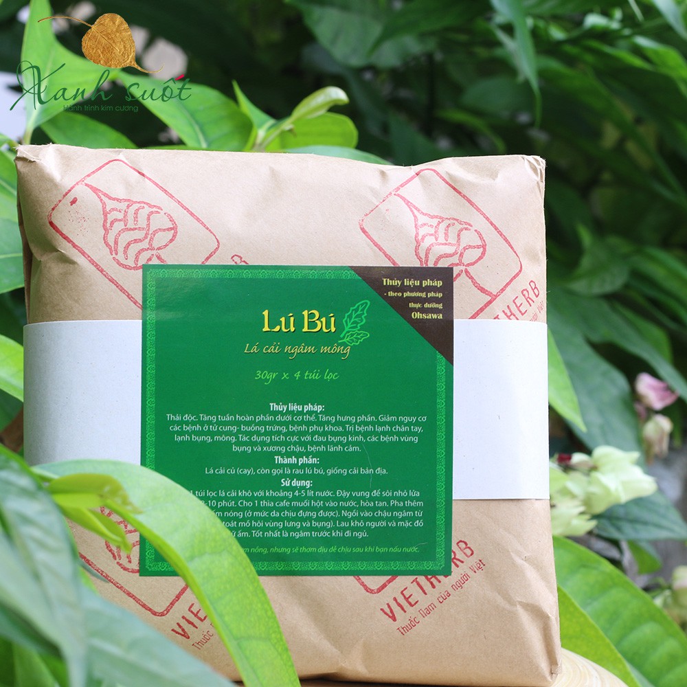 [Vietherb] Lú Bú- Lá Cải Ngâm Mông- Lu Bu Herbal Sitz Bath [Xanh Suốt]