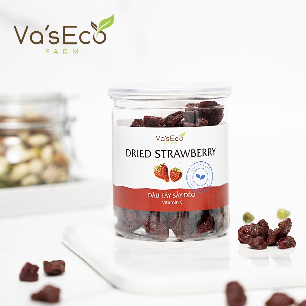 Dâu tây sấy dẻo hộp 250g Va'sEco Farm