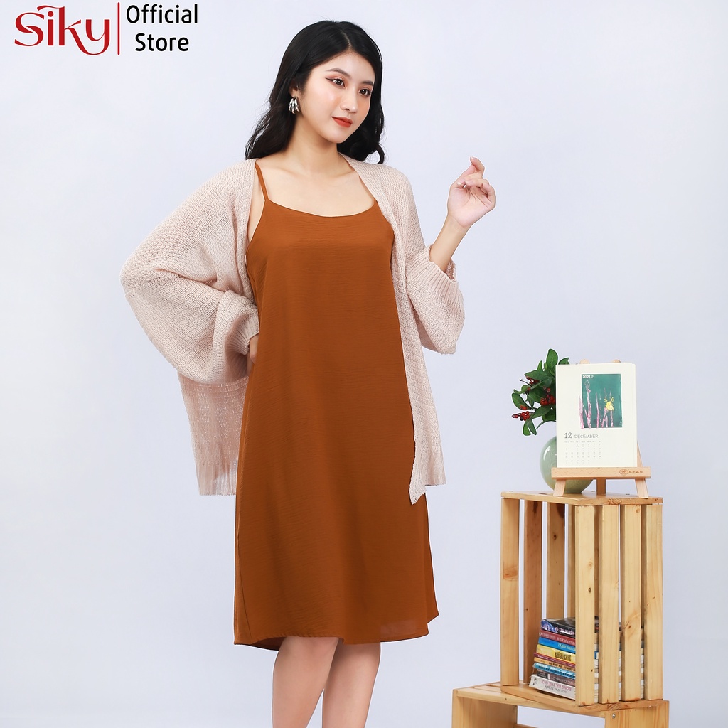 Váy 2 dây SIKY dáng suông chất đũi VX01