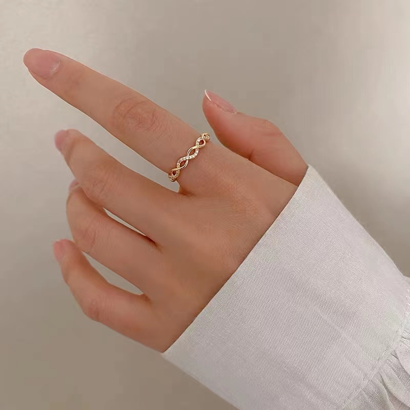 Nhẫn Đeo Ngón Trỏ Dạng Bện Xoắn Thời Trang Cá Tính Cho Nữ