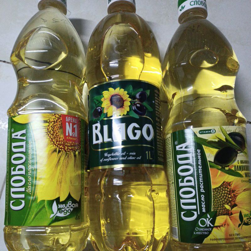 DẦU HỮU CƠ HƯỚNG DƯƠNG NGA, CHAI 1LIT, NGA NK