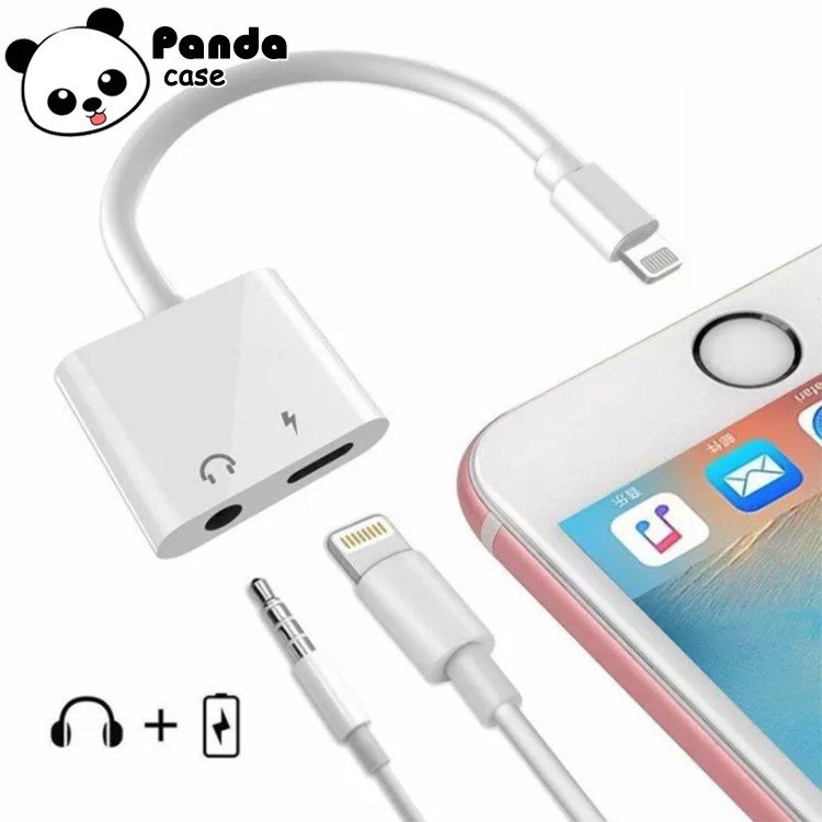 Jack chuyển đổi tai nghe chân Lightning Sang Jack 3.5 mm Kèm Chân Sạc Dành Cho Iphone 7 trở lên