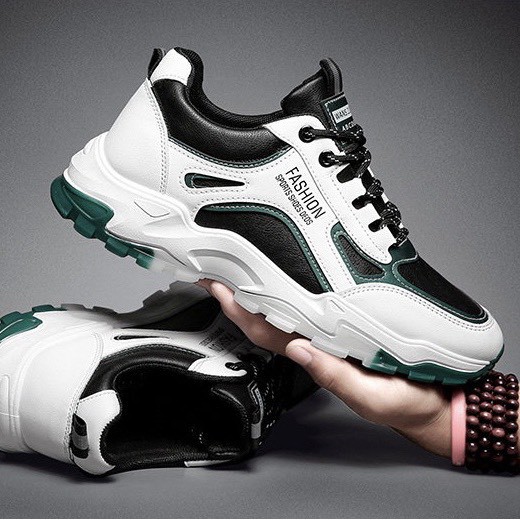 Giày thể thao nam MWC  giày thể thao sneaker da cổ thấp đế cao phối lưới cao cấp  năng động cá tính NATT- 5293 | BigBuy360 - bigbuy360.vn